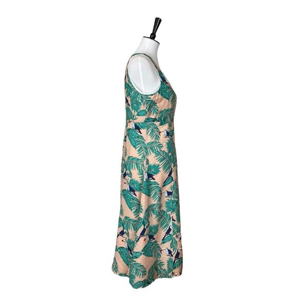 Royal Monk A-line Sleeveless Dress Parrot Tropical Print Women’s Size Small - Picture 3 of 12
